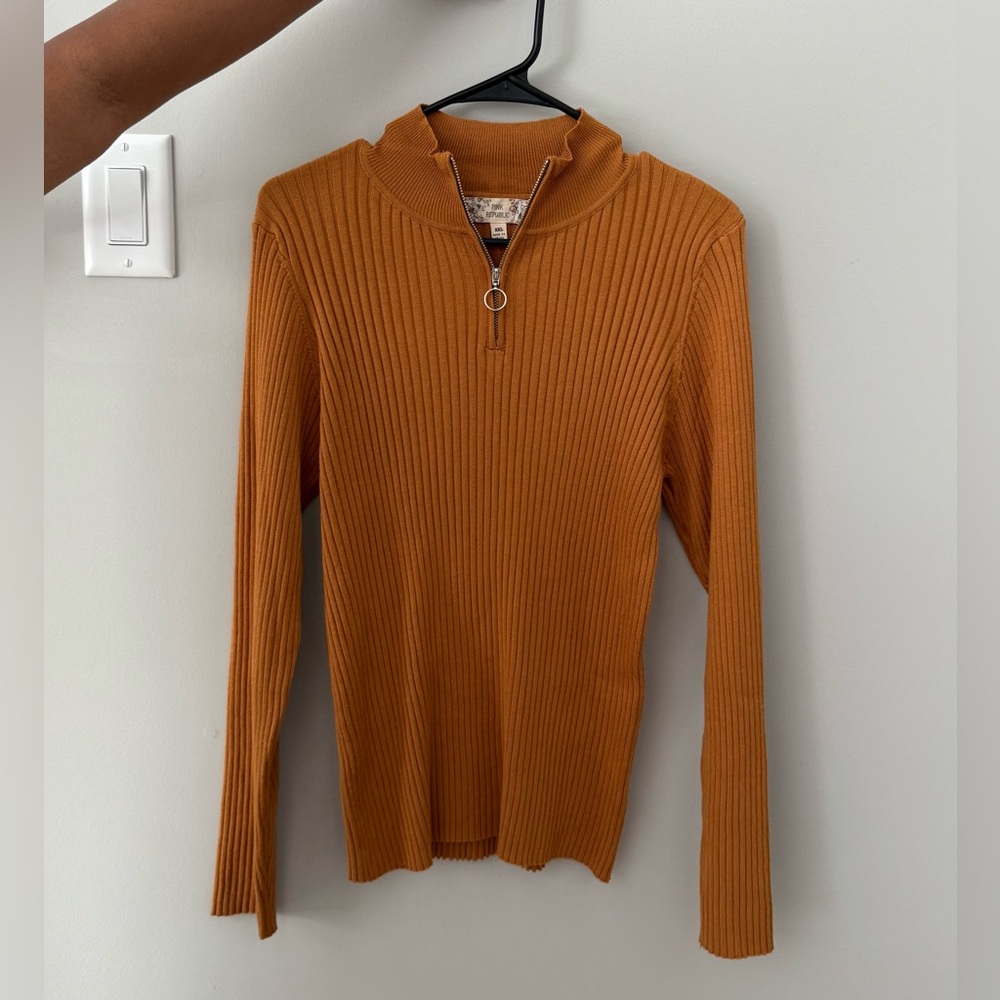 Pink Republic Orange Cowl Neck Sweater
